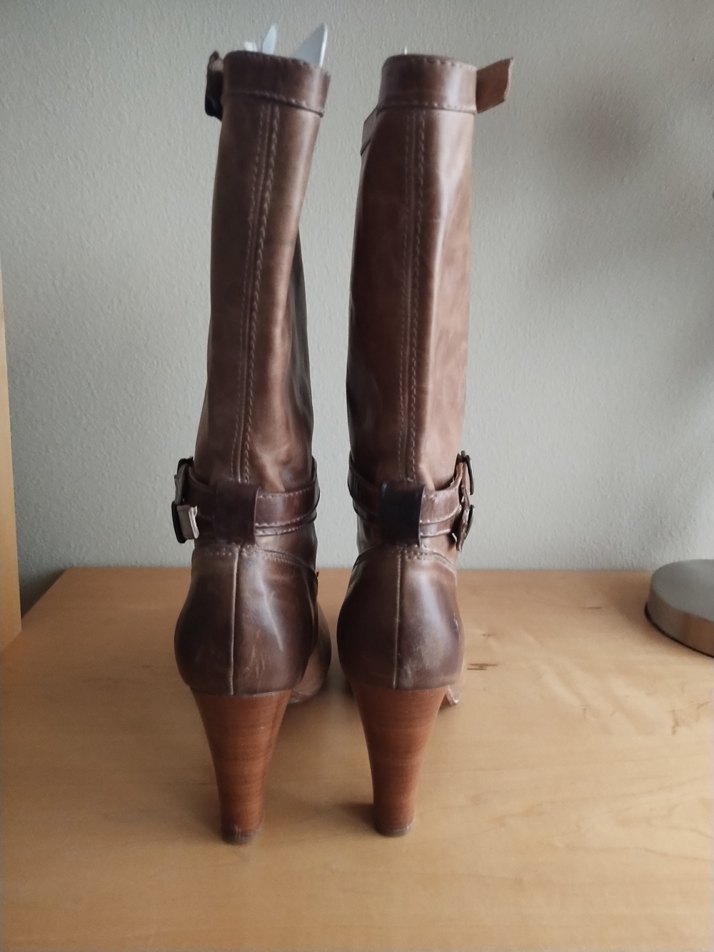 Frye Miranda Slouch Boots In Tan - Picture 5 of 10